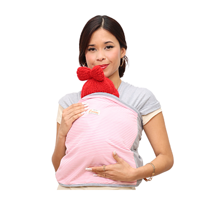 Fular Pre Armado de Rayas Rosadas
