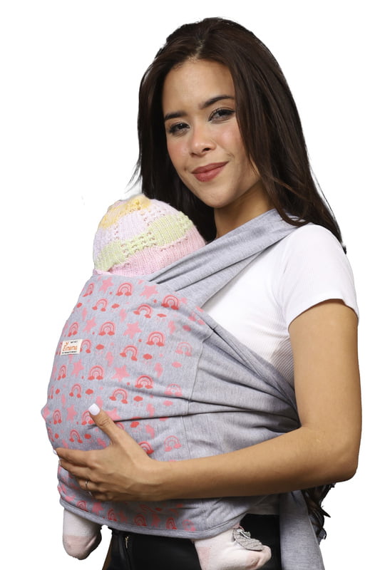 Fular Pre Armado Gris Rosado Estrella Fular Pre Armado Gris Rosado Estrella